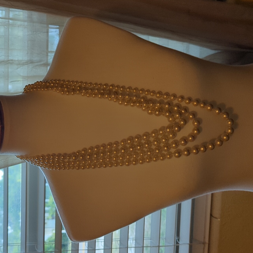 Faux pearl necklace